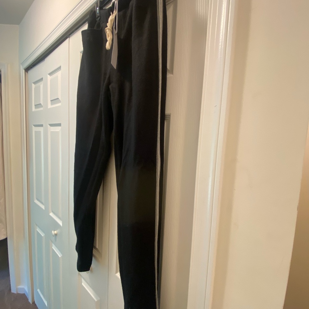 Piperlime cashmere blend striped joggers (with lining). Size M, great quality.